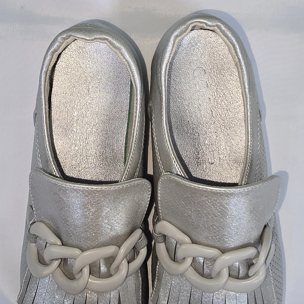 COCONUTS by Matisse Bess Metallic EVA Platform Loafer Sneaker Hybrid Size 7
